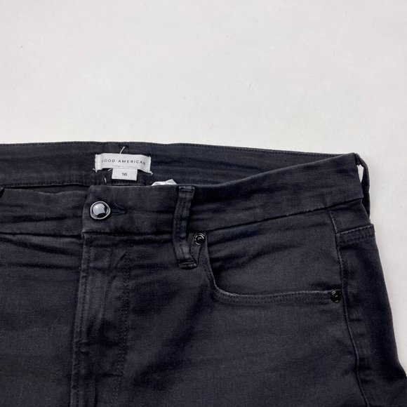 Good American Good Legs Step Fray Hem Skinny Jeans Women 16 Stretch GLSH616T - Picture 9 of 16